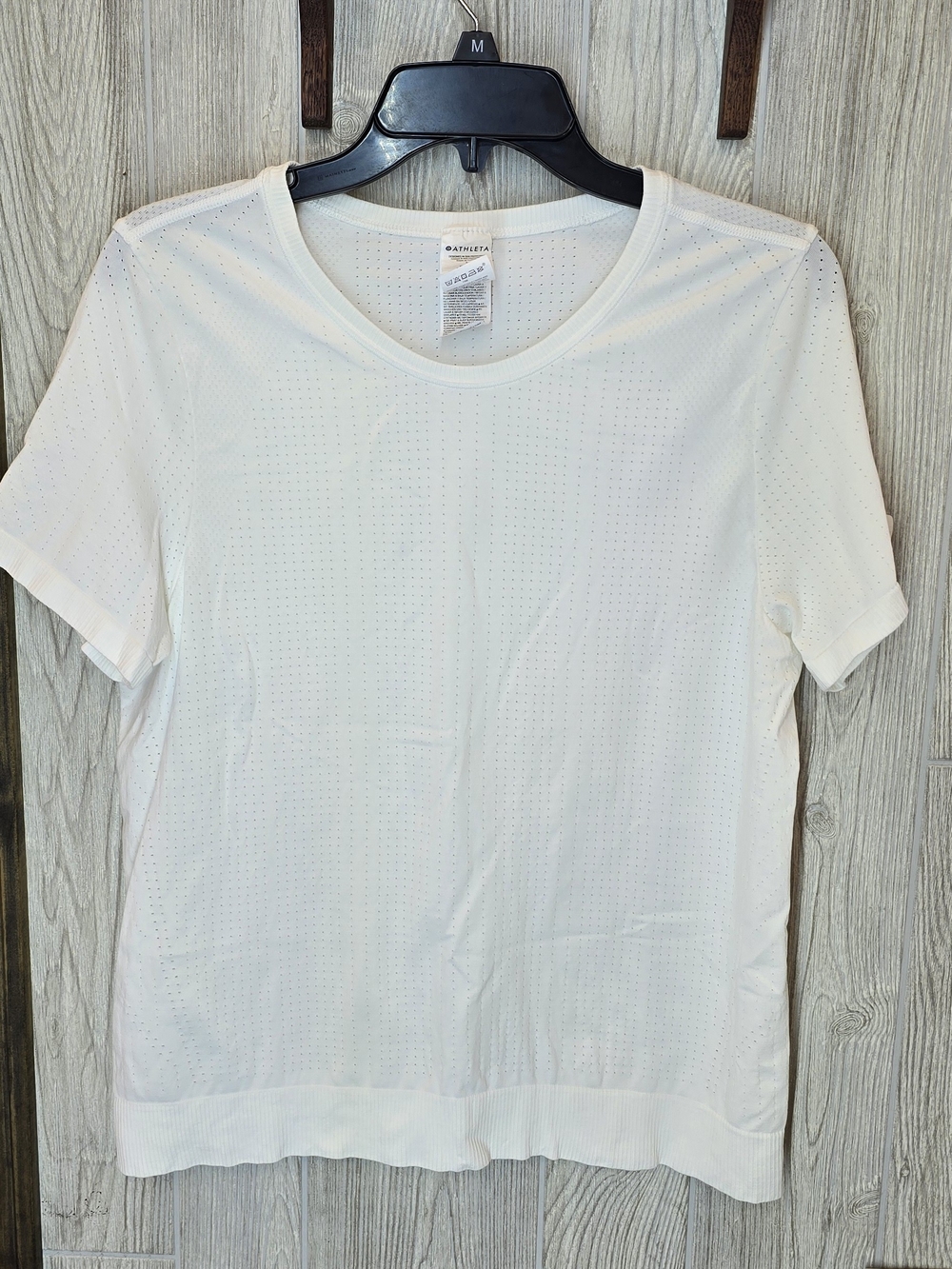 Athleta Women's White Short Sleeve Performance Tee